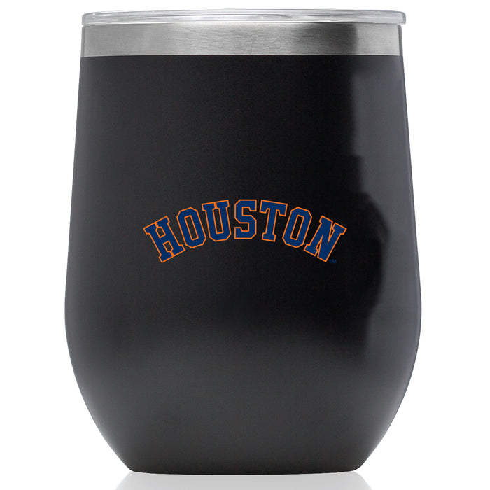 Corkcicle Stemless Wine Glass with Houston Astros Wordmark Logo