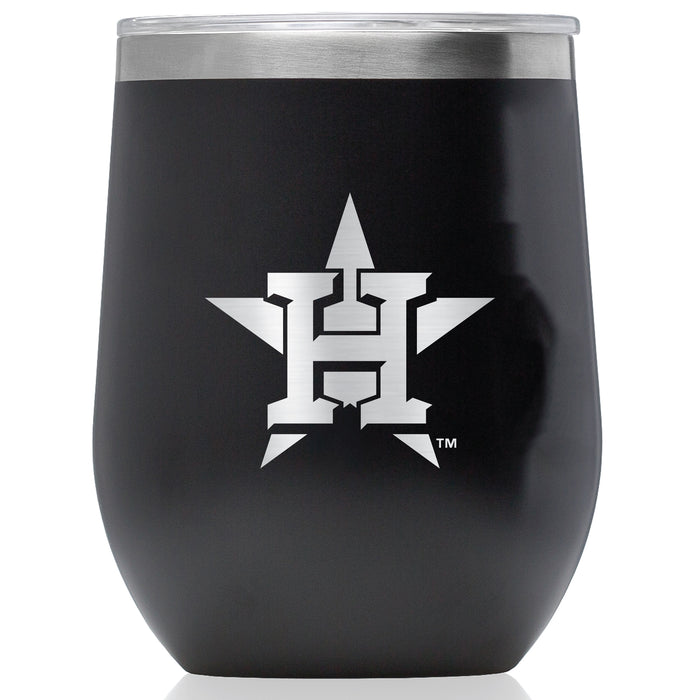 Corkcicle Stemless Wine Glass with Houston Astros Primary Logo