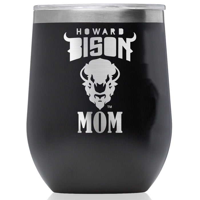 Corkcicle Stemless Wine Glass with Howard Bison Mom Primary Logo