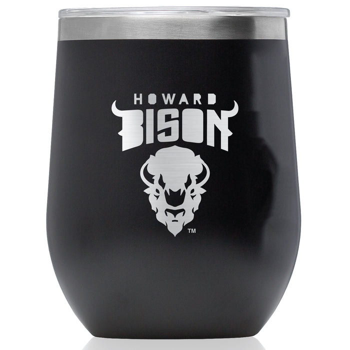 Corkcicle Stemless Wine Glass with Howard Bison Primary Logo