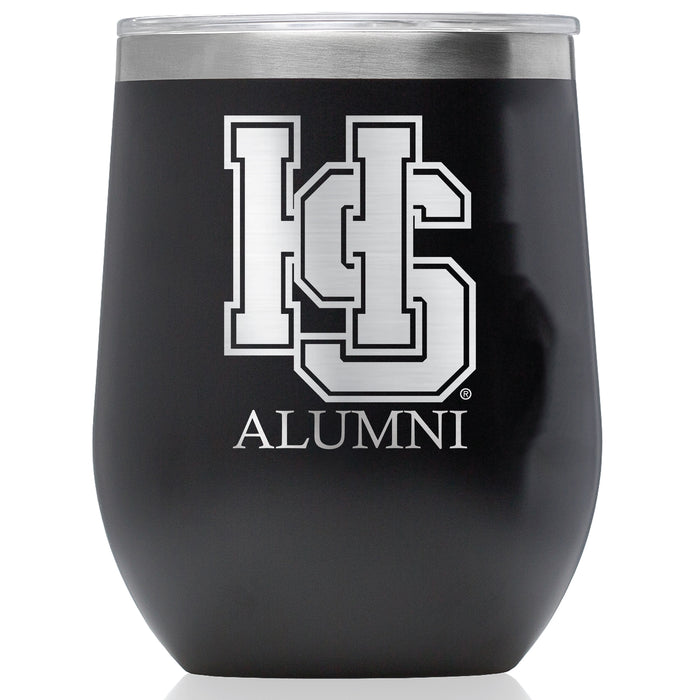 Corkcicle Stemless Wine Glass with Hampden Sydney Alumnit Primary Logo