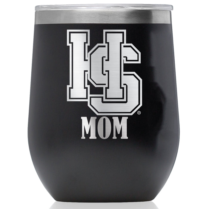 Corkcicle Stemless Wine Glass with Hampden Sydney Mom Primary Logo