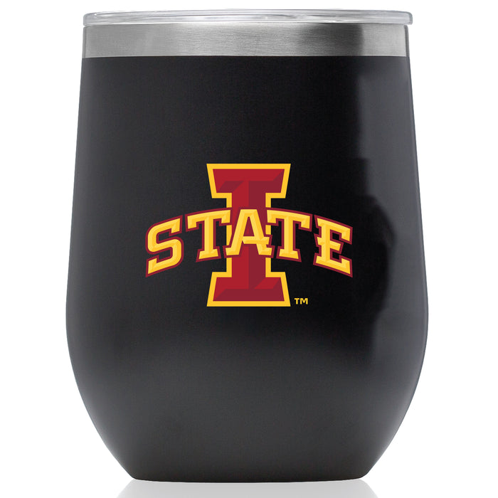 Corkcicle Stemless Wine Glass with Iowa State Cyclones Primary Logo