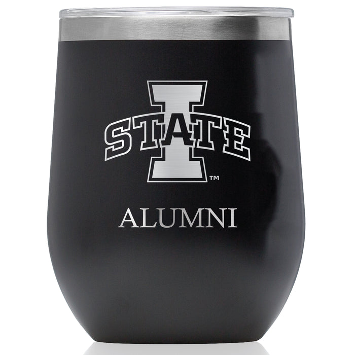Corkcicle Stemless Wine Glass with Iowa State Cyclones Alumnit Primary Logo