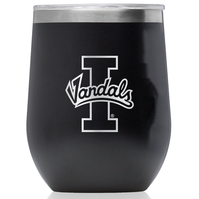 Corkcicle Stemless Wine Glass with Idaho Vandals Primary Logo