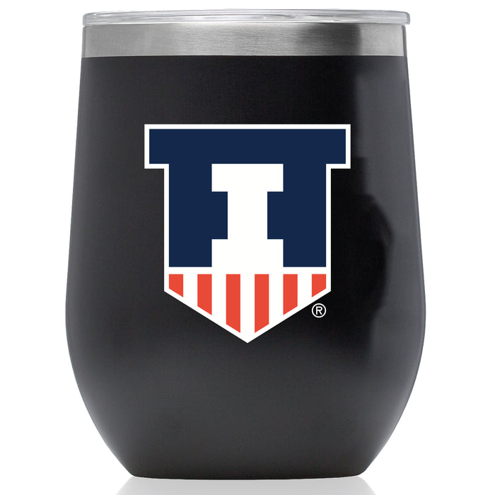 Corkcicle Stemless Wine Glass with Illinois Fighting Illini Secondary Logo