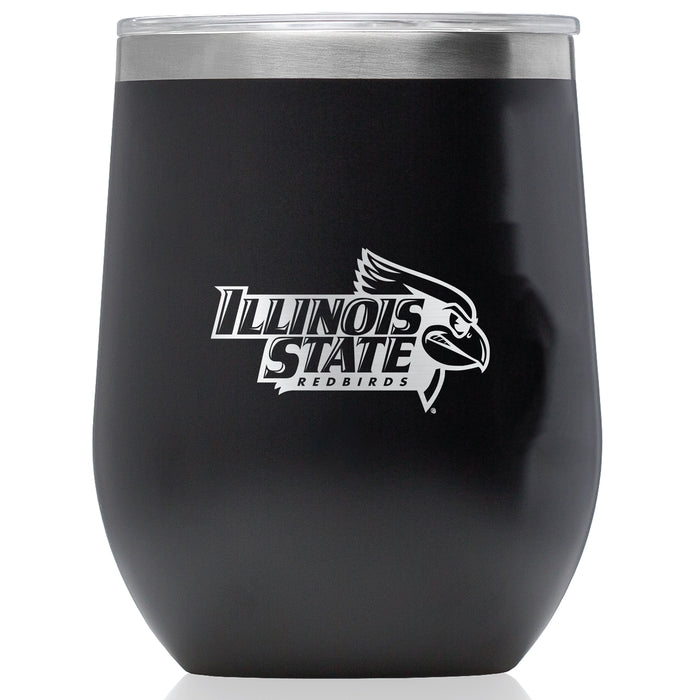 Corkcicle Stemless Wine Glass with Illinois State Redbirds Primary Logo