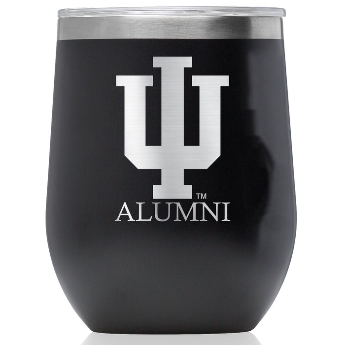 Corkcicle Stemless Wine Glass with Indiana Hoosiers Alumnit Primary Logo