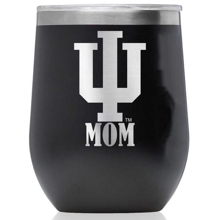 Corkcicle Stemless Wine Glass with Indiana Hoosiers Mom Primary Logo