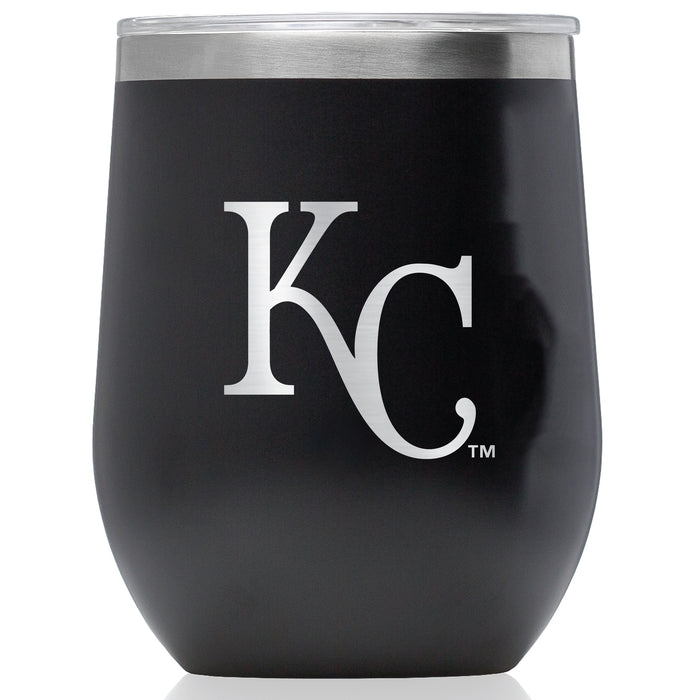 Corkcicle Stemless Wine Glass with Kansas City Royals Primary Logo