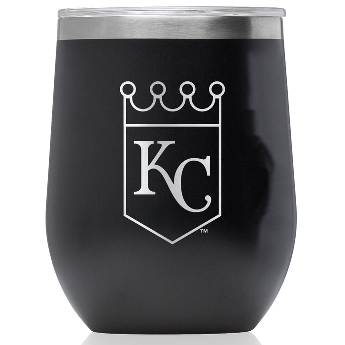 Corkcicle Stemless Wine Glass with Kansas City Royals Secondary Etched Logo