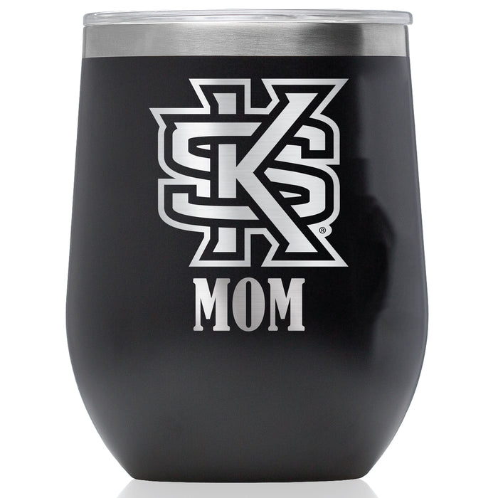 Corkcicle Stemless Wine Glass with Kennesaw State Owls Mom Primary Logo