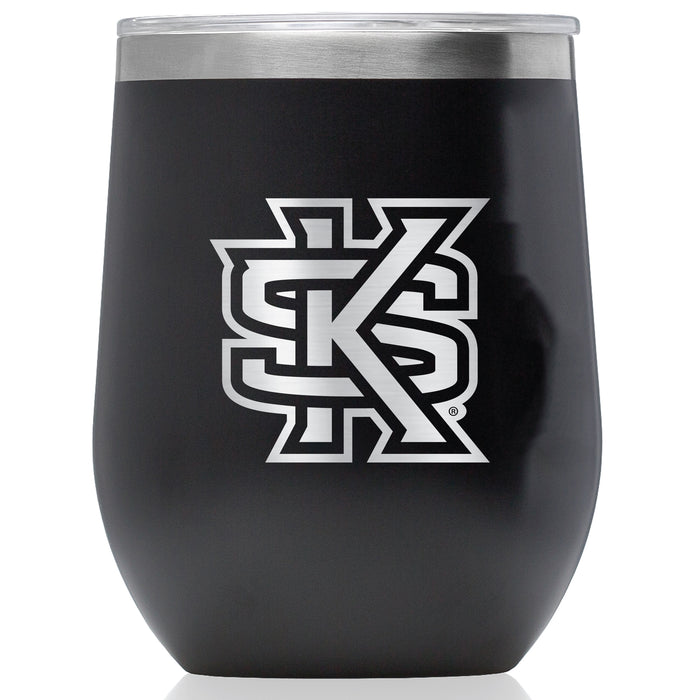 Corkcicle Stemless Wine Glass with Kennesaw State Owls Primary Logo