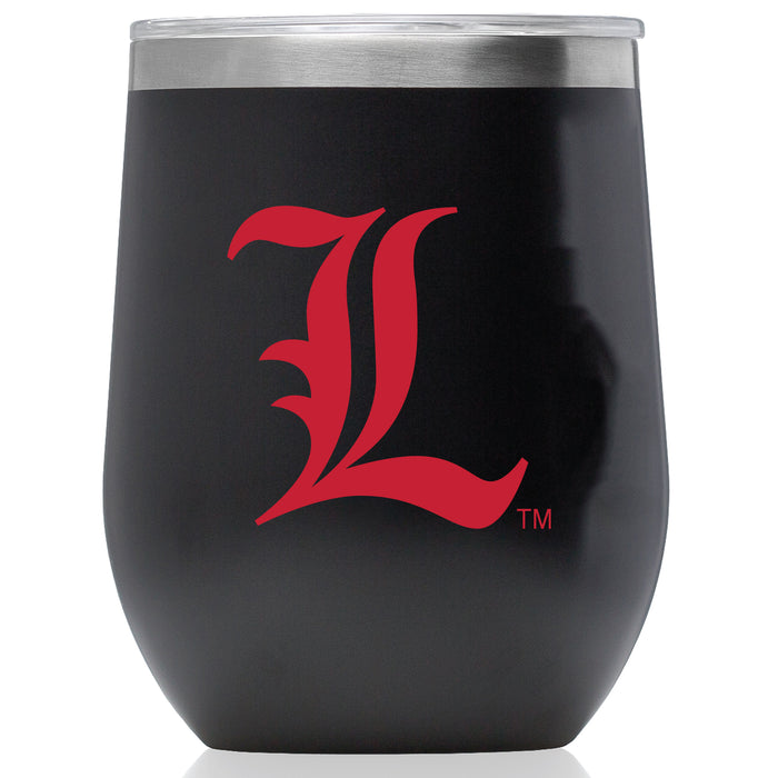 Corkcicle Stemless Wine Glass with Louisville Cardinals Secondary Logo