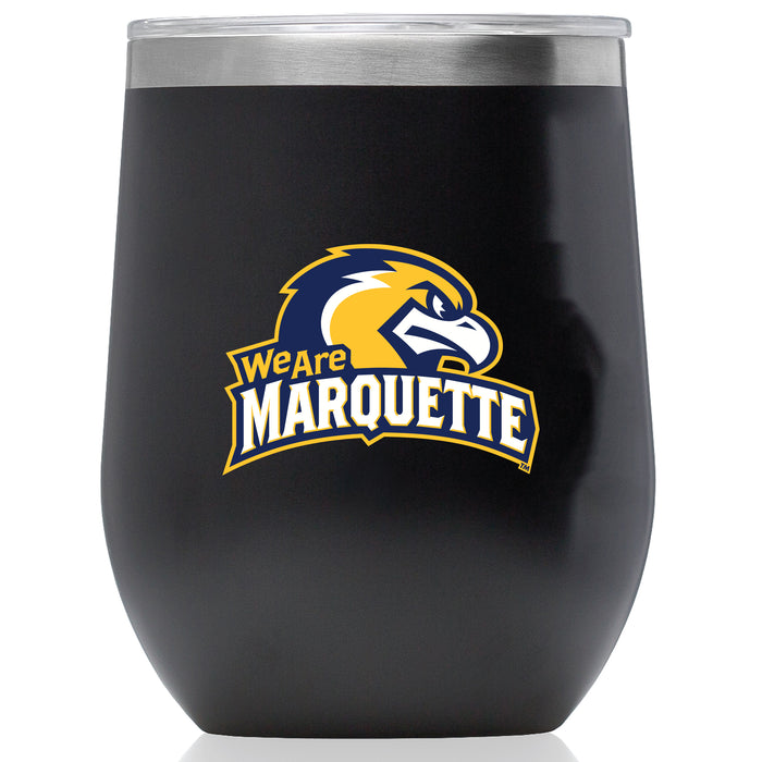 Corkcicle Stemless Wine Glass with Marquette Golden Eagles Secondary Logo