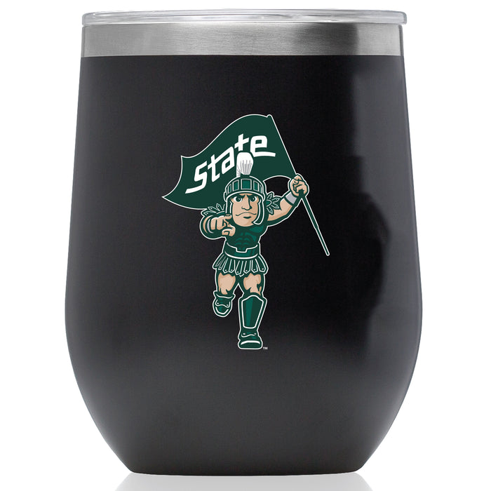 Corkcicle Stemless Wine Glass with Michigan State Spartans Secondary Logo