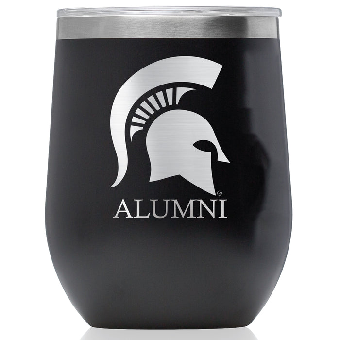 Corkcicle Stemless Wine Glass with Michigan State Spartans Alumnit Primary Logo