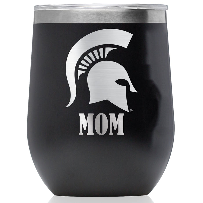 Corkcicle Stemless Wine Glass with Michigan State Spartans Mom Primary Logo