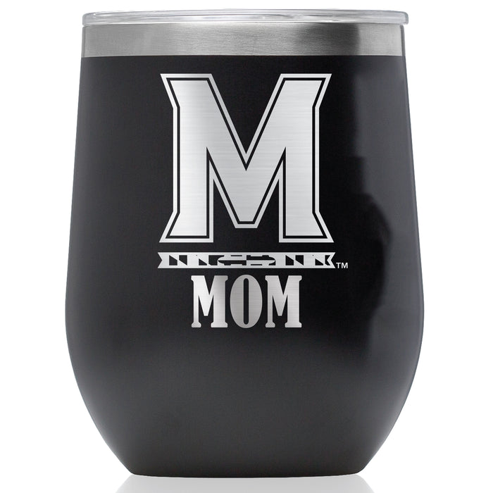 Corkcicle Stemless Wine Glass with Maryland Terrapins Mom Primary Logo