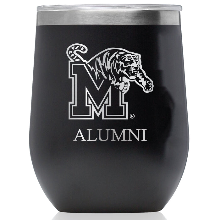 Corkcicle Stemless Wine Glass with Memphis Tigers Alumnit Primary Logo