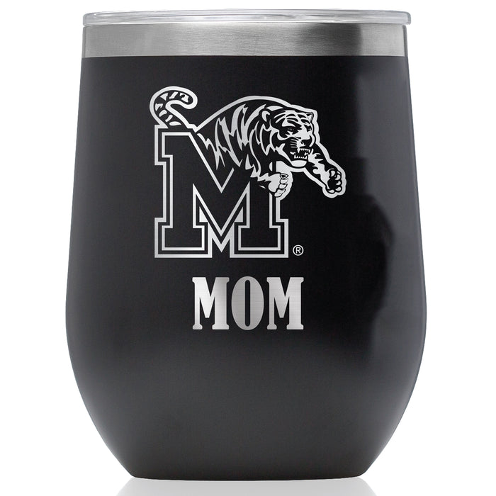 Corkcicle Stemless Wine Glass with Memphis Tigers Mom Primary Logo