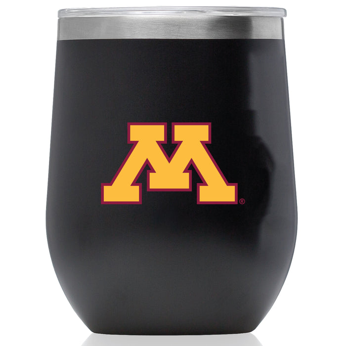 Corkcicle Stemless Wine Glass with Minnesota Golden Gophers Primary Logo