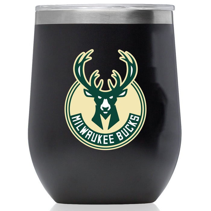 Corkcicle Stemless Wine Glass with Milwaukee Bucks Primary Logo