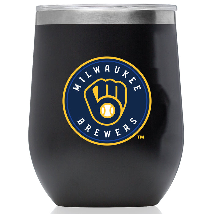 Corkcicle Stemless Wine Glass with Milwaukee Brewers Primary Logo