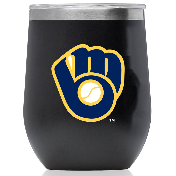 Corkcicle Stemless Wine Glass with Milwaukee Brewers Secondary Logo