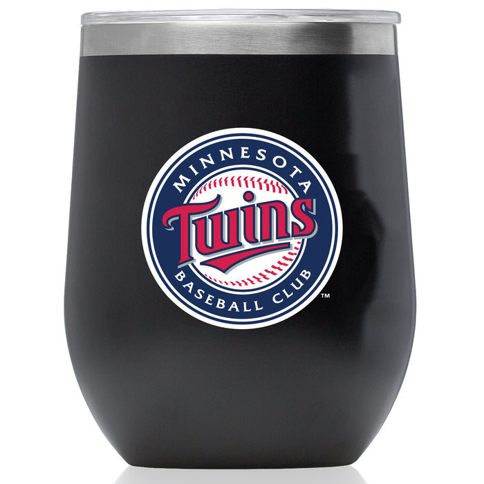 Corkcicle Stemless Wine Glass with Minnesota Twins Primary Logo