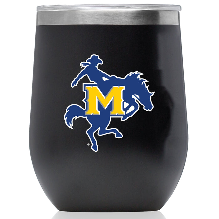 Corkcicle Stemless Wine Glass with McNeese State Cowboys Primary Logo