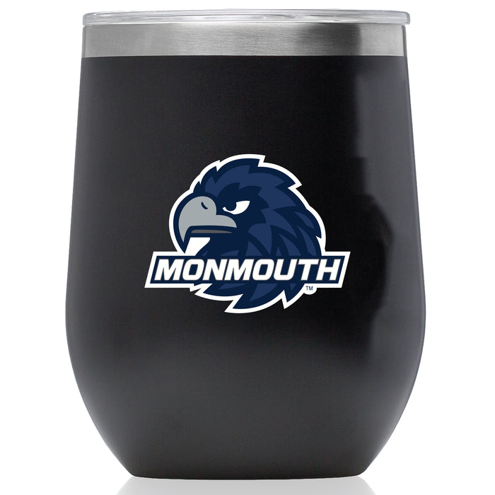 Corkcicle Stemless Wine Glass with Monmouth Hawks Primary Logo