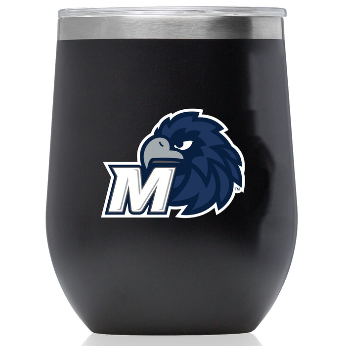 Corkcicle Stemless Wine Glass with Monmouth Hawks Secondary Logo