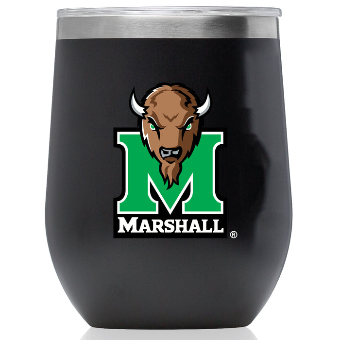 Corkcicle Stemless Wine Glass with Marshall Thundering Herd Secondary Logo