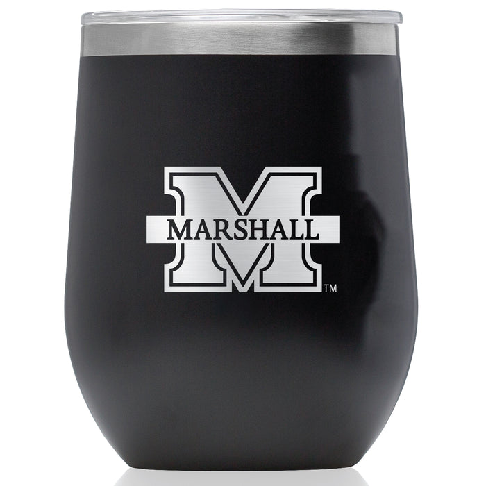 Corkcicle Stemless Wine Glass with Marshall Thundering Herd Primary Logo