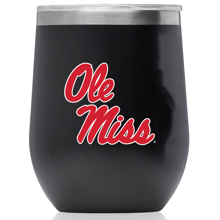 Corkcicle Stemless Wine Glass with Mississippi Ole Miss Primary Logo