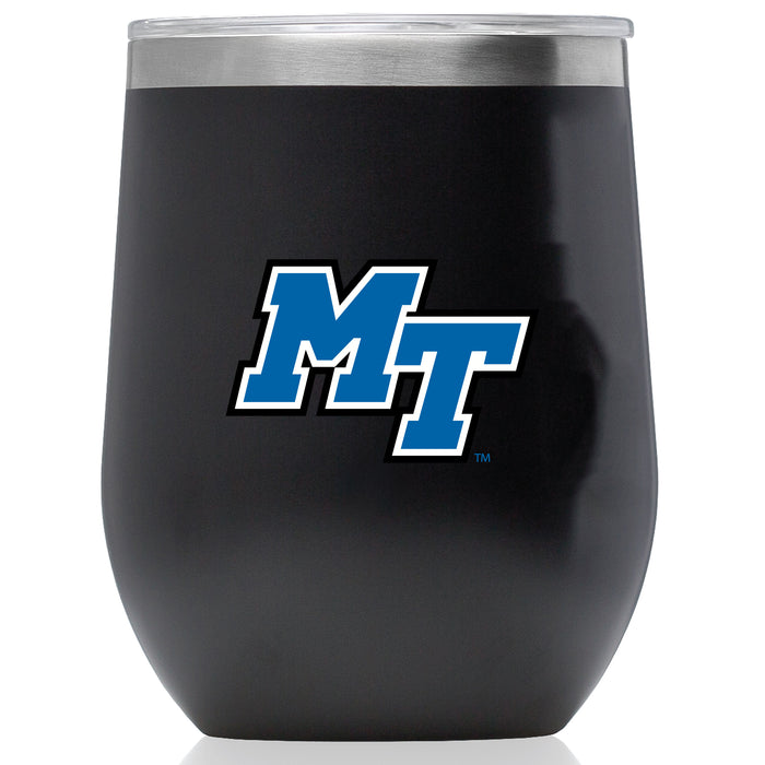 Corkcicle Stemless Wine Glass with Middle Tennessee State Blue Raiders Secondary Logo