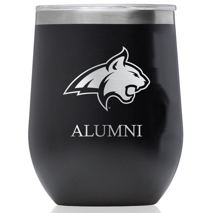 Corkcicle Stemless Wine Glass with Montana State Bobcats Alumnit Primary Logo