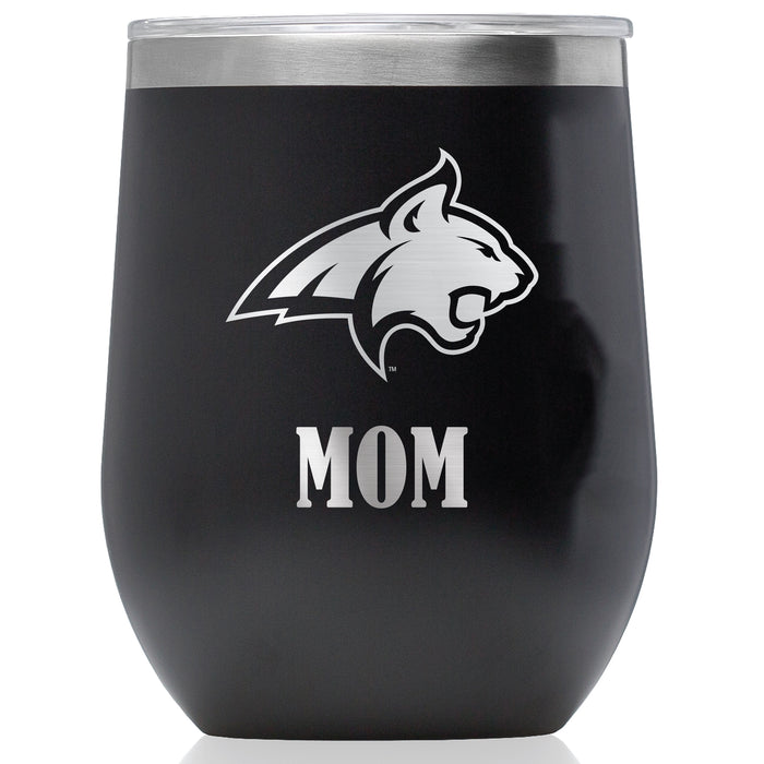 Corkcicle Stemless Wine Glass with Montana State Bobcats Mom Primary Logo