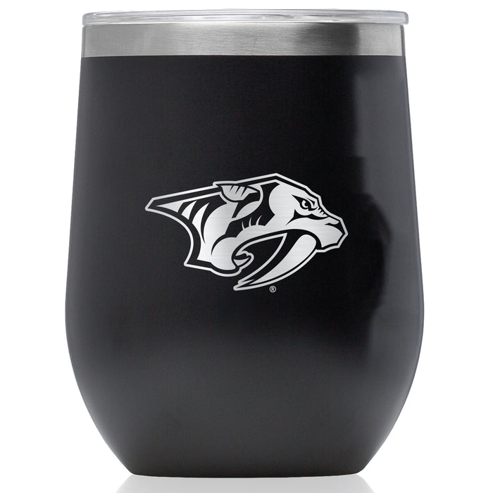 Corkcicle Stemless Wine Glass with Nashville Predators Primary Logo