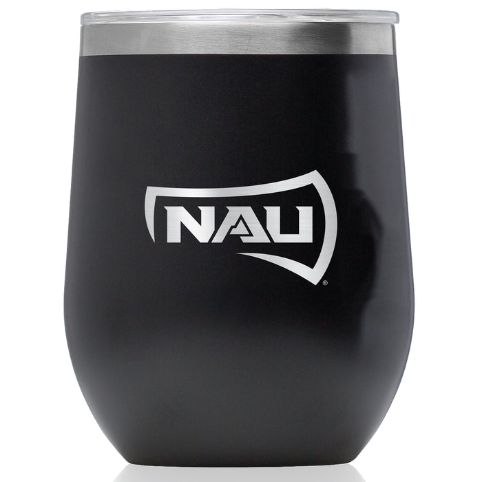 Corkcicle Stemless Wine Glass with Northern Arizona Lumberjacks Primary Logo