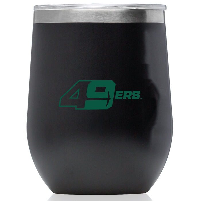 Corkcicle Stemless Wine Glass with Charlotte 49ers Secondary Logo