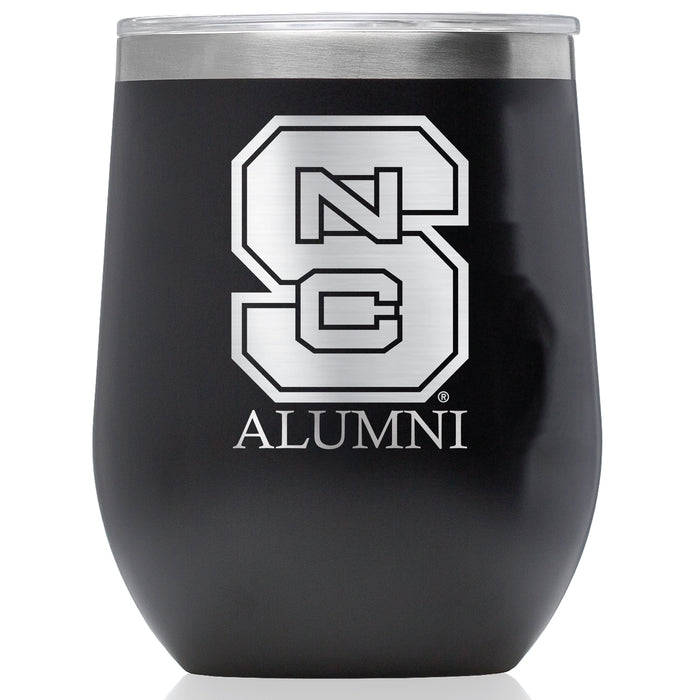 Corkcicle Stemless Wine Glass with NC State Wolfpack Alumnit Primary Logo