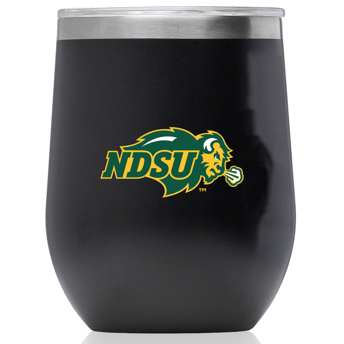 Corkcicle Stemless Wine Glass with North Dakota State Bison Primary Logo