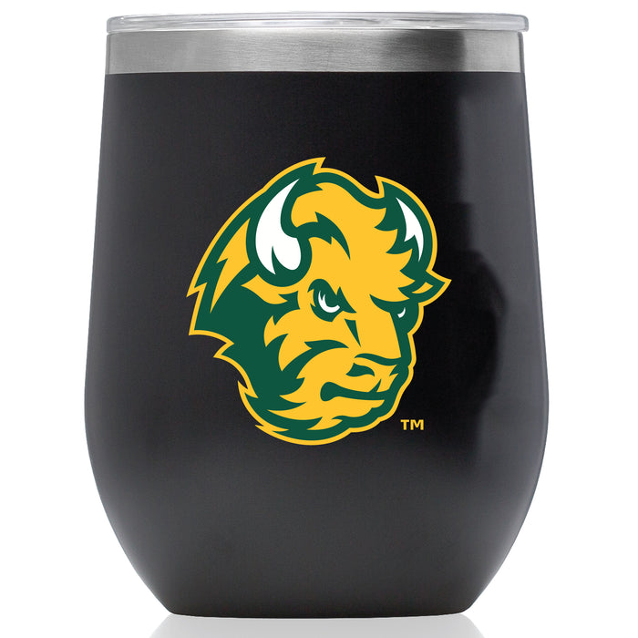 Corkcicle Stemless Wine Glass with North Dakota State Bison Secondary Logo