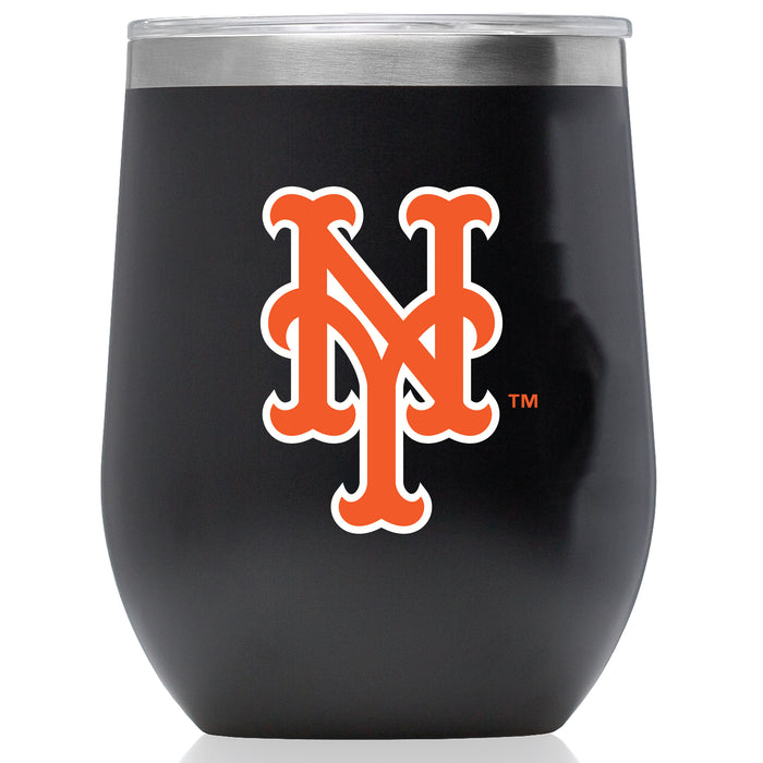 Corkcicle Stemless Wine Glass with New York Mets Primary Logo