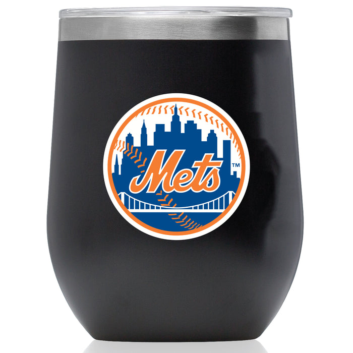Corkcicle Stemless Wine Glass with New York Mets Secondary Logo
