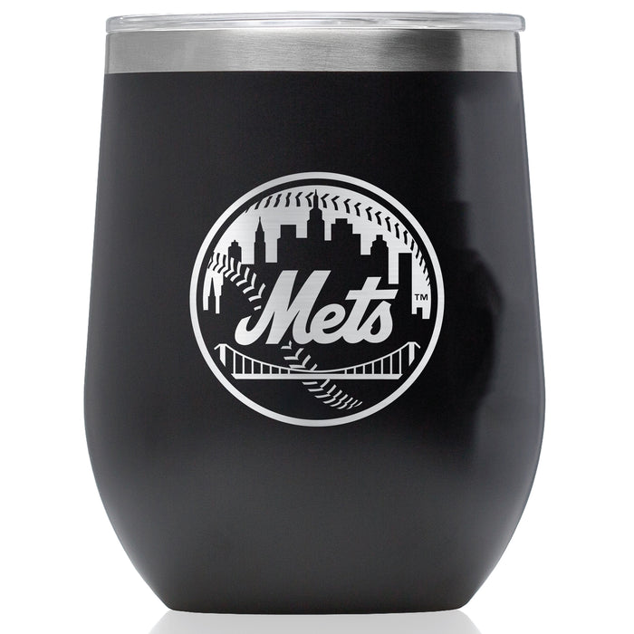 Corkcicle Stemless Wine Glass with New York Mets Secondary Etched Logo