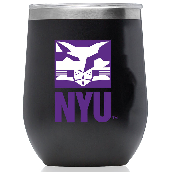 Corkcicle Stemless Wine Glass with NYU Secondary Logo