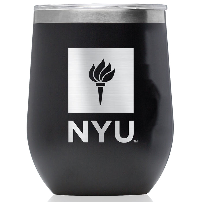 Corkcicle Stemless Wine Glass with NYU Primary Logo